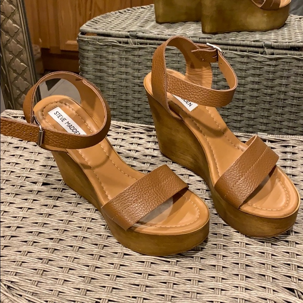 Steve Madden Brown Wedge Sandal | Sz 10 NWOT